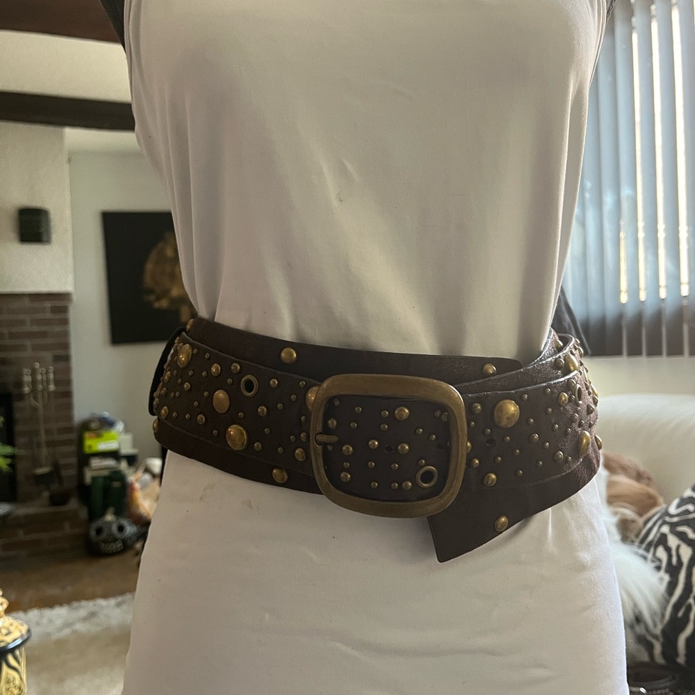 Studded Brown Belt